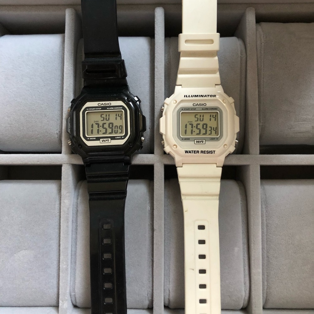 Black & White Casio Digital Watch